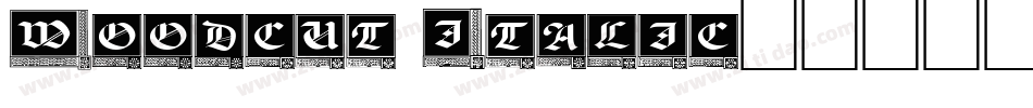 Woodcut Italic字体转换